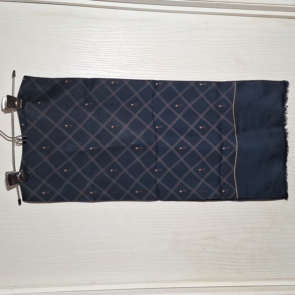 Vintage SILK Unisex Long Scarf GOLF theme